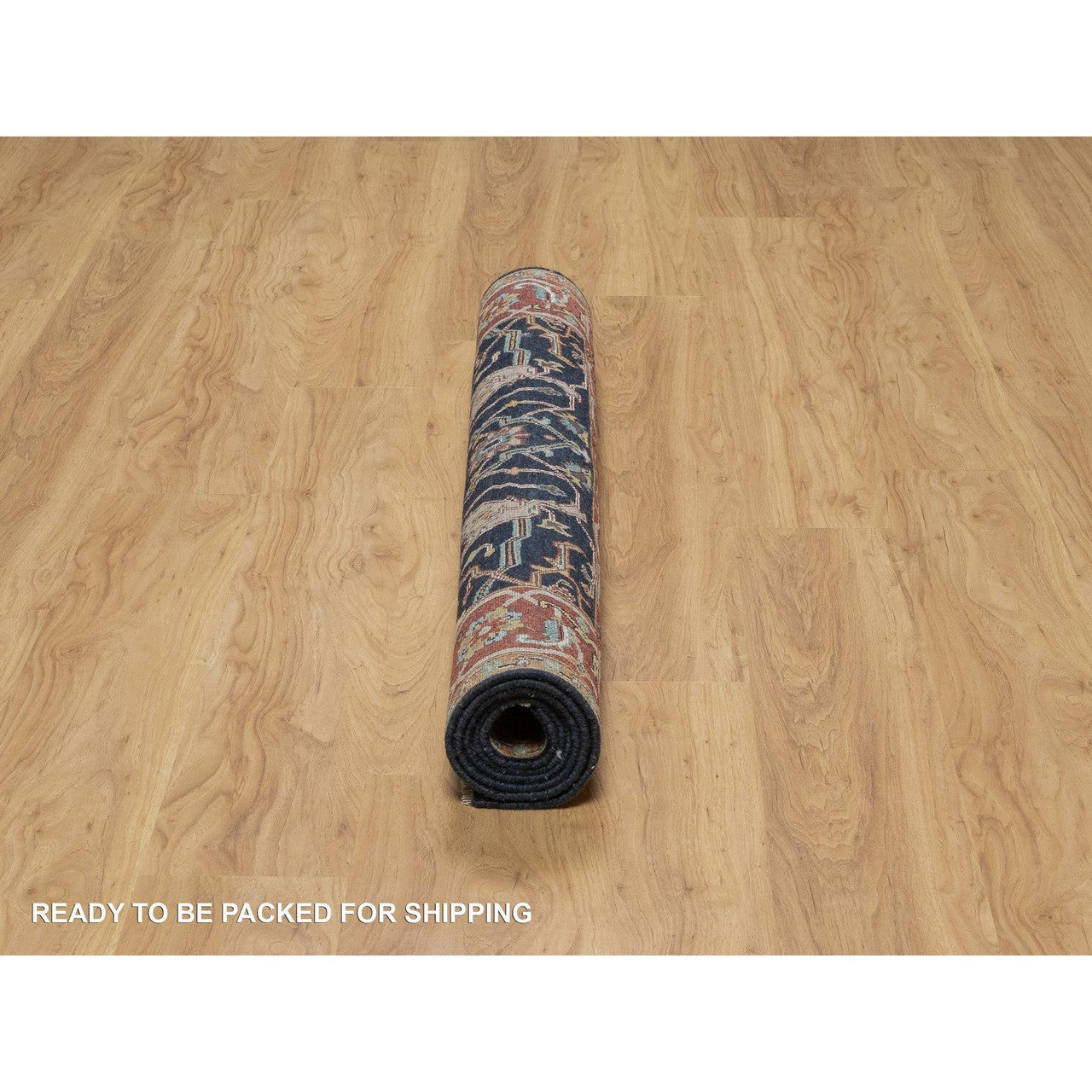 Traditional Wool Hand Knotted Rug Blue 4.1X6.2  -O091081