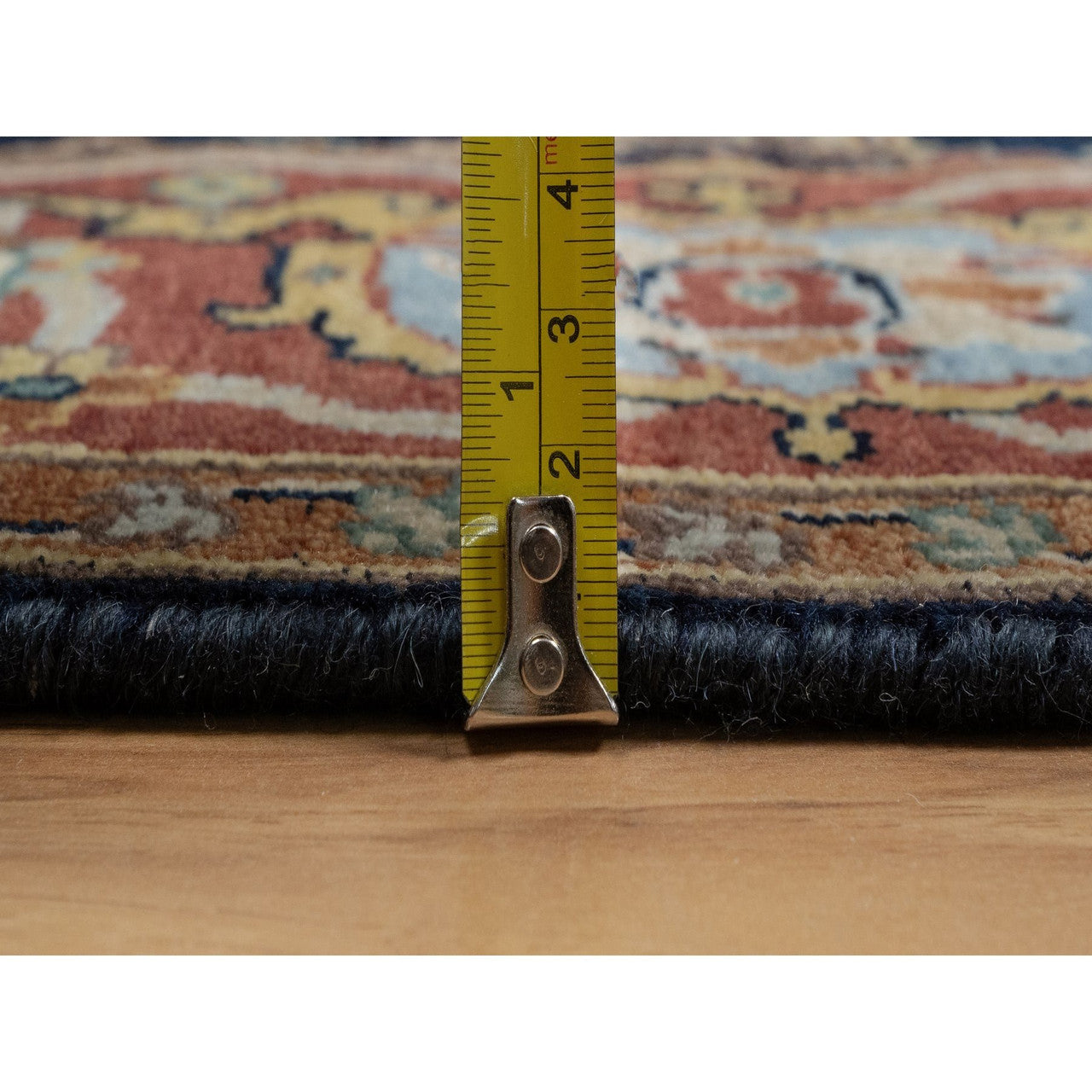 Traditional Wool Hand Knotted Rug Blue 4.1X6.2  -O091081