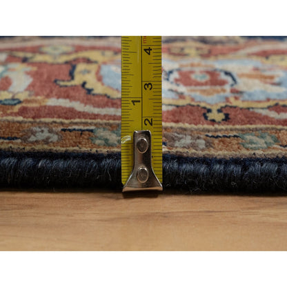 Traditional Wool Hand Knotted Rug Blue 4.1X6.2  -O091081