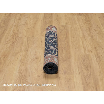 Traditional Wool Hand Knotted Rug Blue 3.1X5.2  -O091082