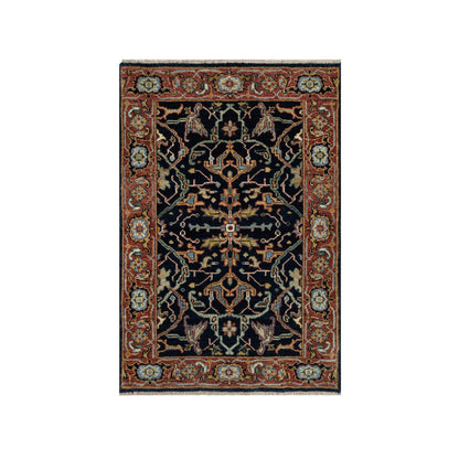 Traditional Wool Hand Knotted Rug Blue 2.1X3.1  -O091083