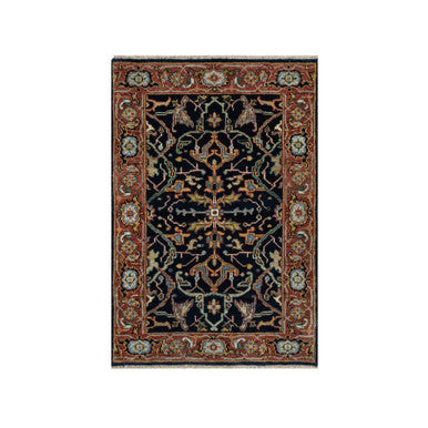 Traditional Wool Hand Knotted Rug Blue 2.1X3.1  -O091083