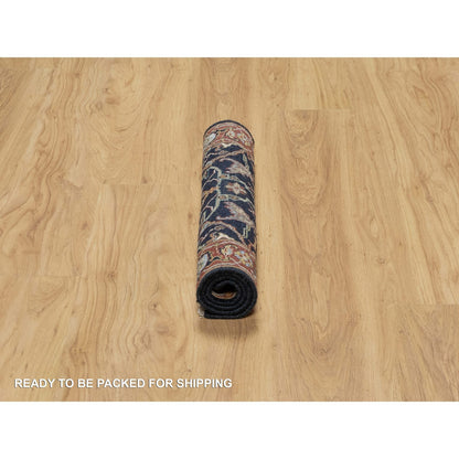 Traditional Wool Hand Knotted Rug Blue 2.1X3.1  -O091083