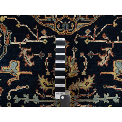 Traditional Wool Hand Knotted Rug Blue 4.2X10.2-O091088