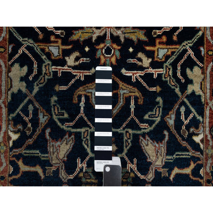 Traditional Wool Hand Knotted Rug Blue 2.7X10.2  -O091089