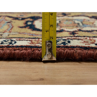 Traditional Wool Hand Knotted Rug Red 4.2X12.1  -O091090
