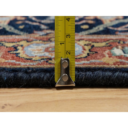 Traditional Wool Hand Knotted Rug Blue 2.0X3.2  -O091094