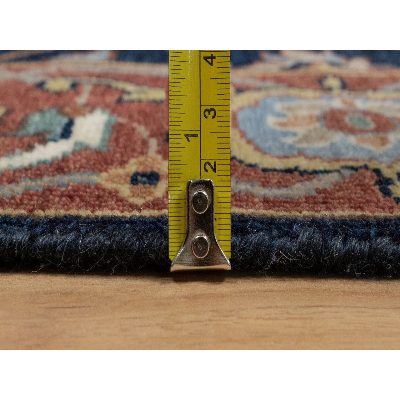 Traditional Wool Hand Knotted Rug Blue 3.1X5.2  -O091101