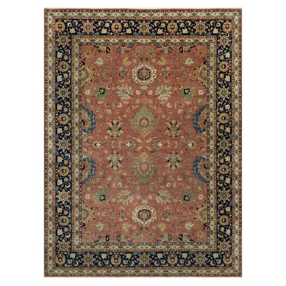 Traditional Wool Hand Knotted Rug Red 9.0X12.2  -O091102