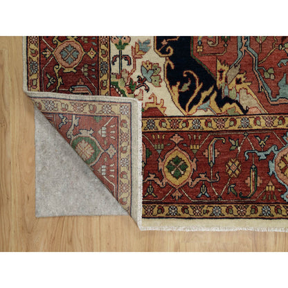 Traditional Wool Hand Knotted Rug Ivory 8.2X10.2  -O091104