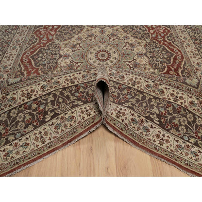 Traditional Wool Hand Knotted Rug Red 7.10X10.1  -O091105