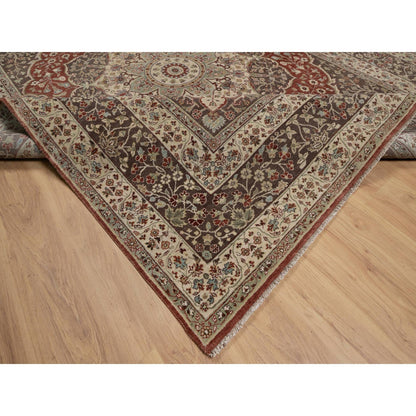 Traditional Wool Hand Knotted Rug Red 7.10X10.1  -O091105