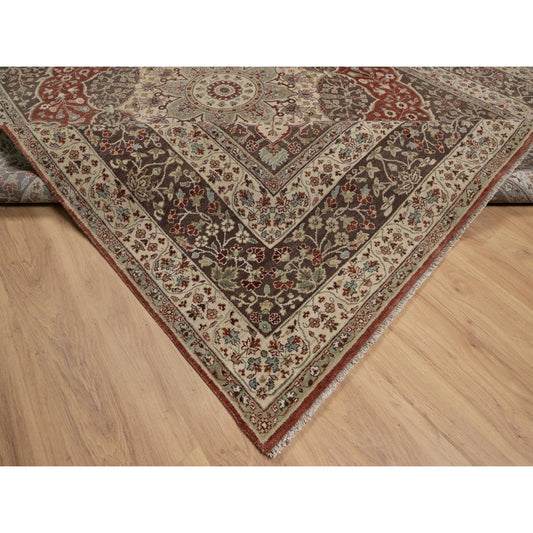 Traditional Wool Hand Knotted Rug Red 7.10X10.1  -O091105