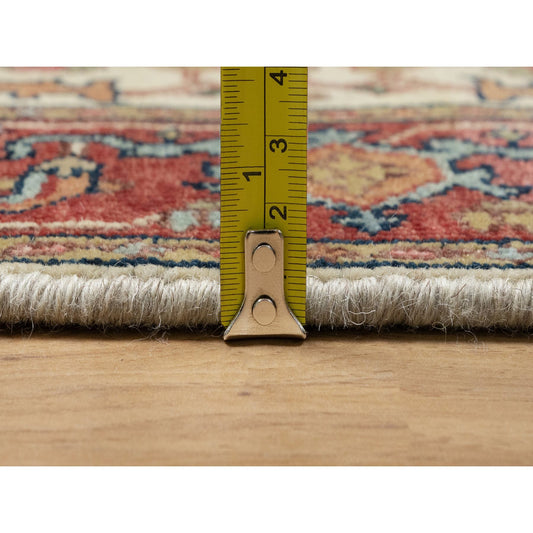 Traditional Wool Hand Knotted Rug Ivory 2.6X28.1  -O091106