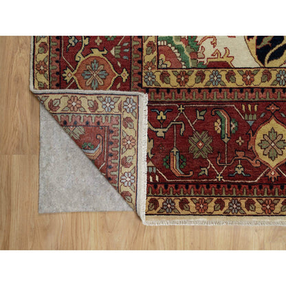 Traditional Wool Hand Knotted Rug Ivory 12.0X12.3  -O091107