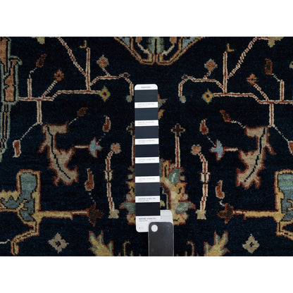Traditional Wool Hand Knotted Rug Blue 4.2X8.1  -O091110