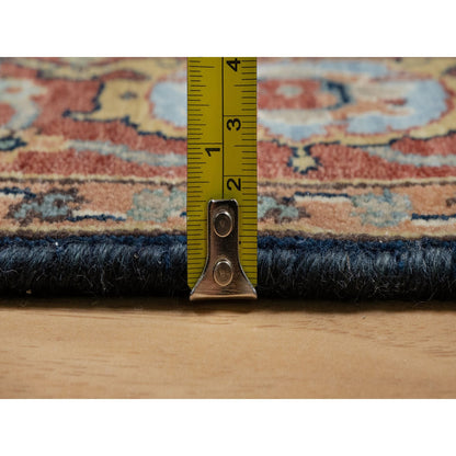 Traditional Wool Hand Knotted Rug Blue 4.2X8.1  -O091110