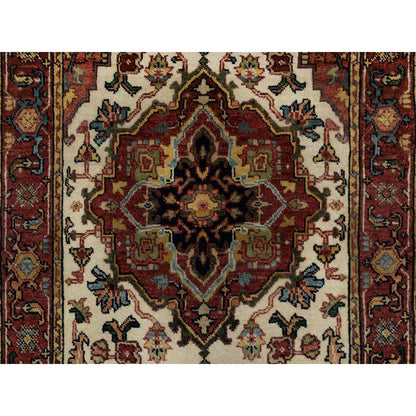 Traditional Wool Hand Knotted Rug Ivory 2.7X6.2  -O091111