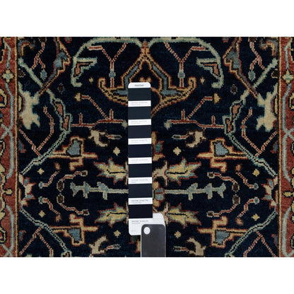 Traditional Wool Hand Knotted Rug Blue 2.6X8.1  -O091113