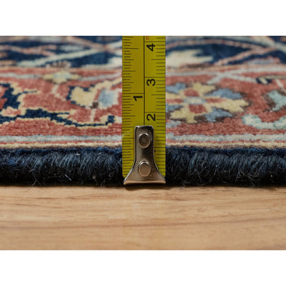 Traditional Wool Hand Knotted Rug Blue 2.6X8.1  -O091113