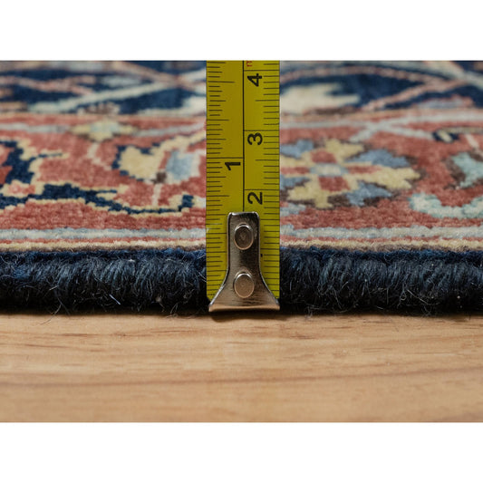 Traditional Wool Hand Knotted Rug Blue 2.6X8.1  -O091113