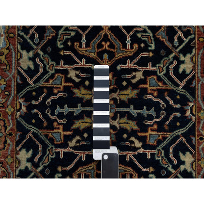Traditional Wool Hand Knotted Rug Blue 2.6X14.1  -O091115