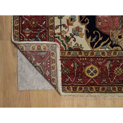 Traditional Wool Hand Knotted Rug Ivory 9.2X12.0  -O091117