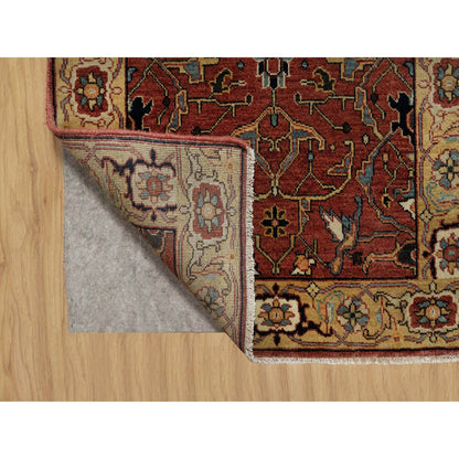 Traditional Wool Hand Knotted Rug Red 2.7X6.1  -O091118