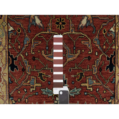 Traditional Wool Hand Knotted Rug Red 2.7X6.1  -O091118