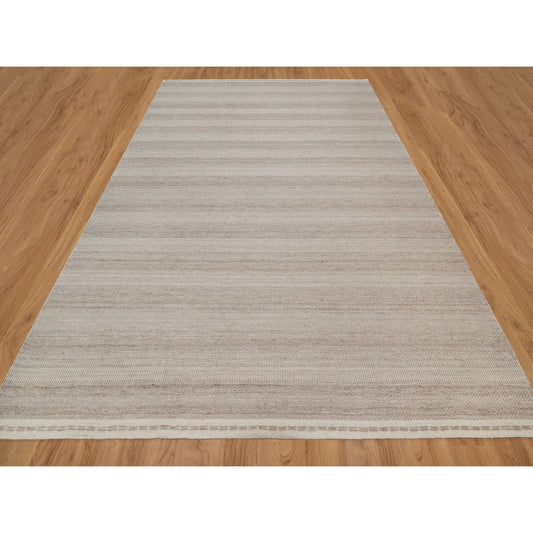 Flateweave Wool Hand Loomed Rug Brown 9.2X12.2  -O091119