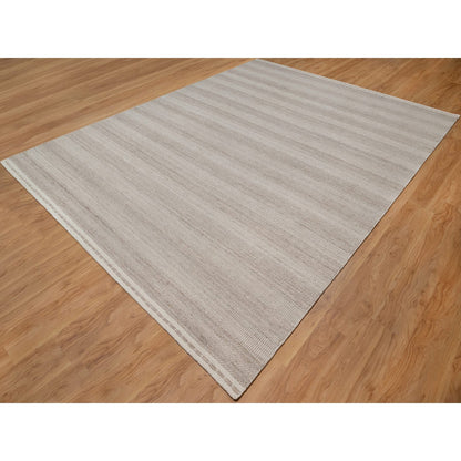 Flateweave Wool Hand Loomed Rug Brown 9.2X12.2  -O091119
