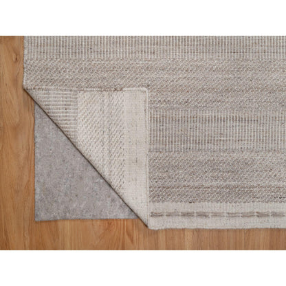 Flateweave Wool Hand Loomed Rug Brown 9.2X12.2  -O091119