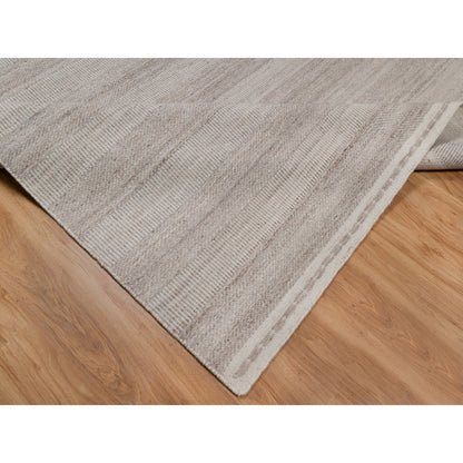 Flateweave Wool Hand Loomed Rug Brown 9.2X12.2  -O091119