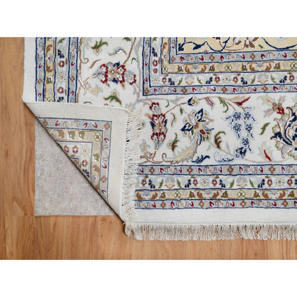 Traditional Wool & Silk Hand Knotted Rug Ivory 11.9X18.1  -O091127