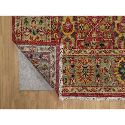 Oushak And Peshawar Wool Hand Knotted Rug Red 6.0x8.10 -O091132