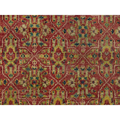 Oushak And Peshawar Wool Hand Knotted Rug Red 6.0x8.10 -O091132