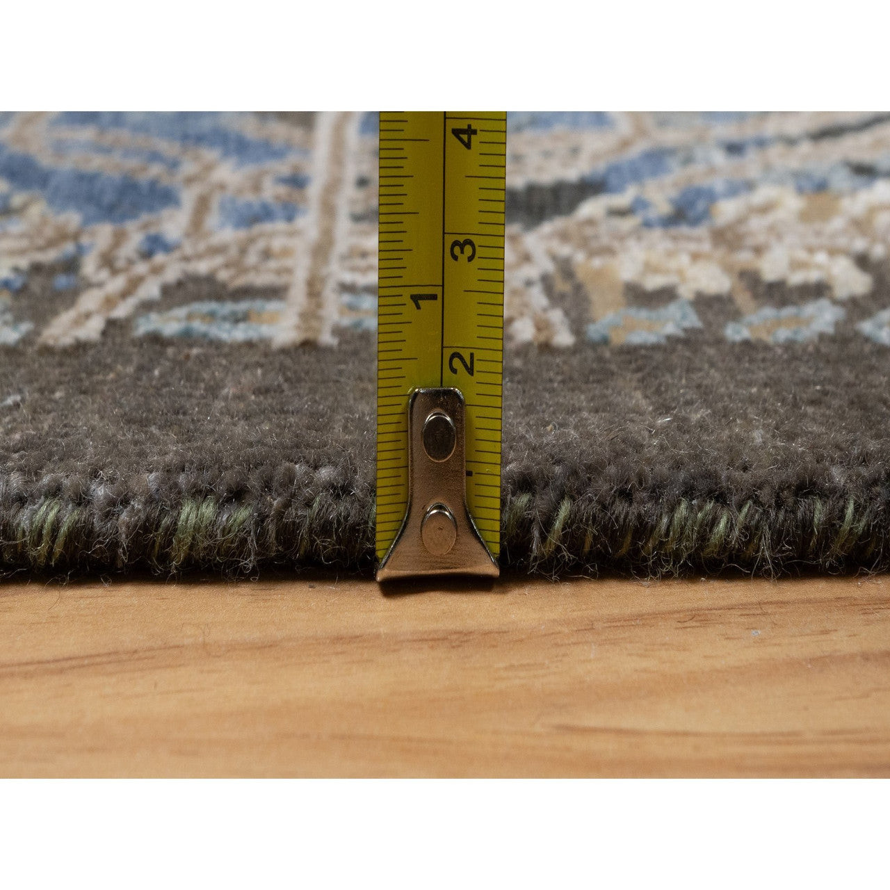 Modern and Contemporary Wool & Silk Hand Knotted Rug Brown 1.11x3.0 -O091155