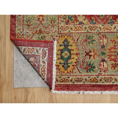 Oushak And Peshawar Wool Hand Knotted Rug Red 9.11x14.2 -O091174