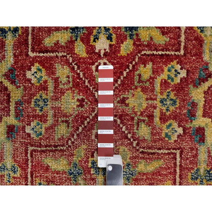 Oushak And Peshawar Wool Hand Knotted Rug Red 9.11x14.2 -O091174