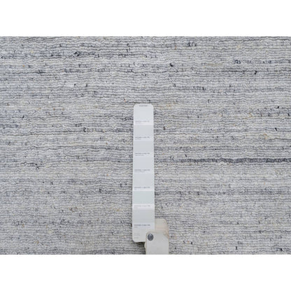 Modern and Contemporary Wool Hand Loomed Rug Ivory 2.6x8.0 -O091178