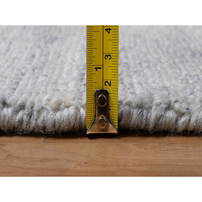 Modern and Contemporary Wool Hand Loomed Rug Ivory 2.6x8.0 -O091178