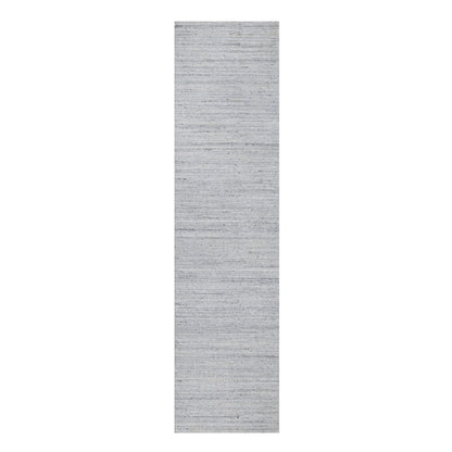 Modern and Contemporary Wool Hand Loomed Rug Ivory 2.6x10.0 -O091179