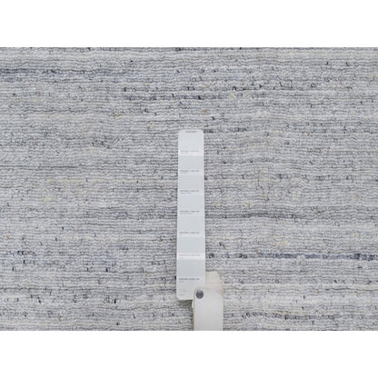 Modern and Contemporary Wool Hand Loomed Rug Ivory 2.6x10.0 -O091179