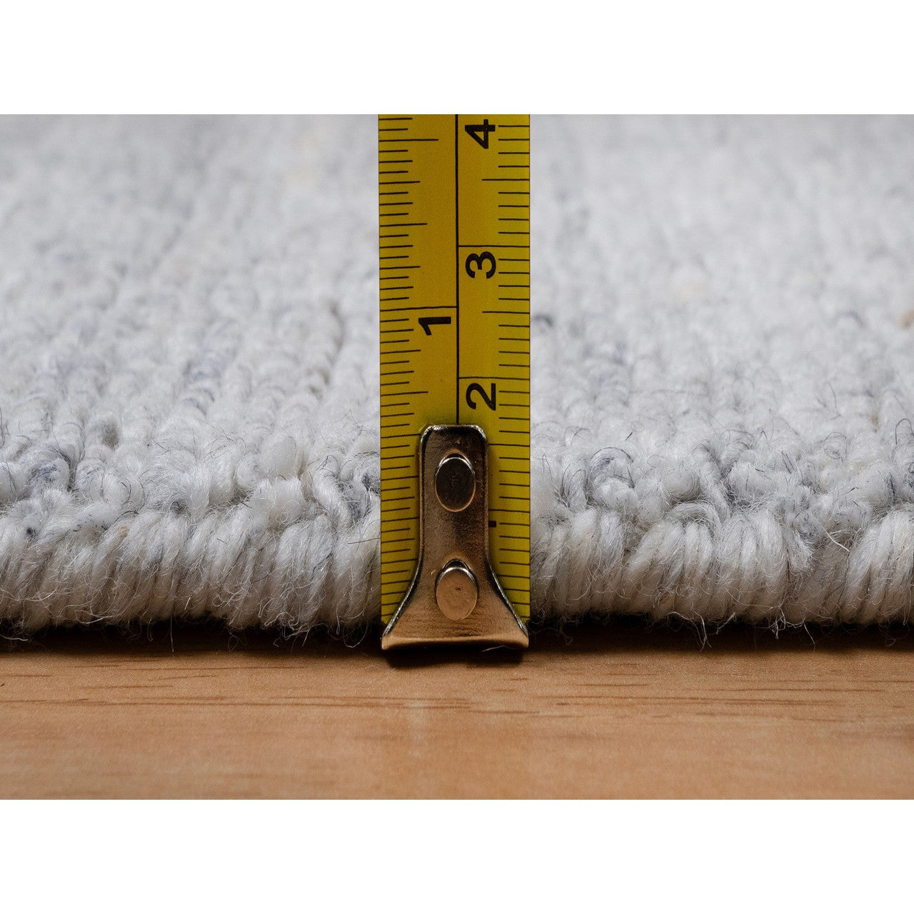 Modern and Contemporary Wool Hand Loomed Rug Ivory 2.6x10.0 -O091179