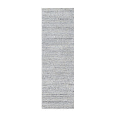 Modern and Contemporary Wool Hand Loomed Rug Ivory 2.6x8.0 -O091181