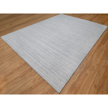 Modern and Contemporary Wool Hand Loomed Rug Ivory 8.11x12.0 -O091183
