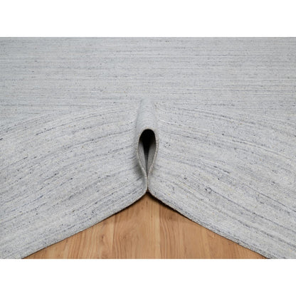 Modern and Contemporary Wool Hand Loomed Rug Ivory 8.11x12.0 -O091183