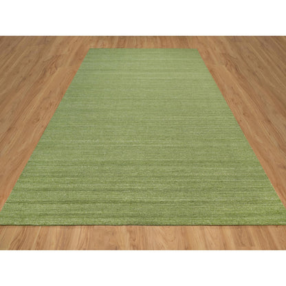 Modern and Contemporary Wool Hand Loomed Rug Green 9.1x12.0 -O091189