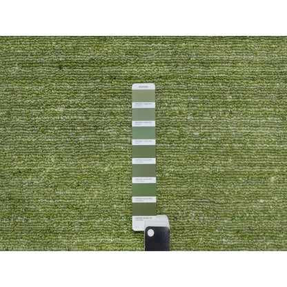 Modern and Contemporary Wool Hand Loomed Rug Green 9.1x12.0 -O091189