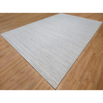 Modern and Contemporary Wool Hand Loomed Rug Ivory 12.0x17.11 -O091193